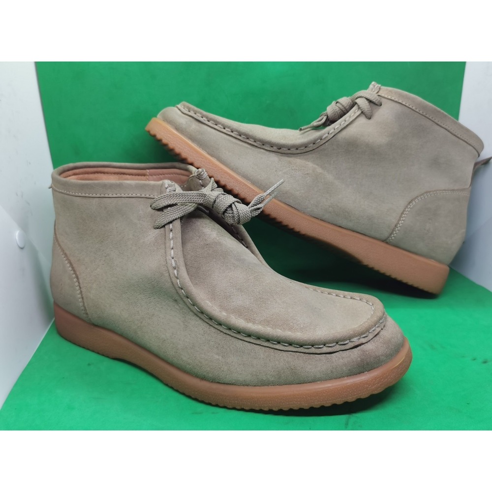 Hush Puppies Men's Bridgeport 2 Light Gray Suede Chukka Boots US Size 12 Wide